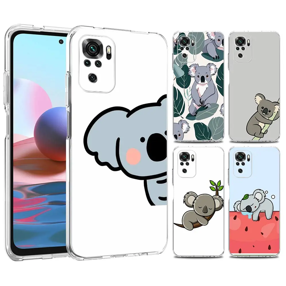 Custodia per telefono per Xiaomi Redmi Note 14 13 12 4G 9 8 10 11 Pro Plus 5G 14C 13C 12C 10C 9C 9A Trasparente morbida TPU Cover Koala