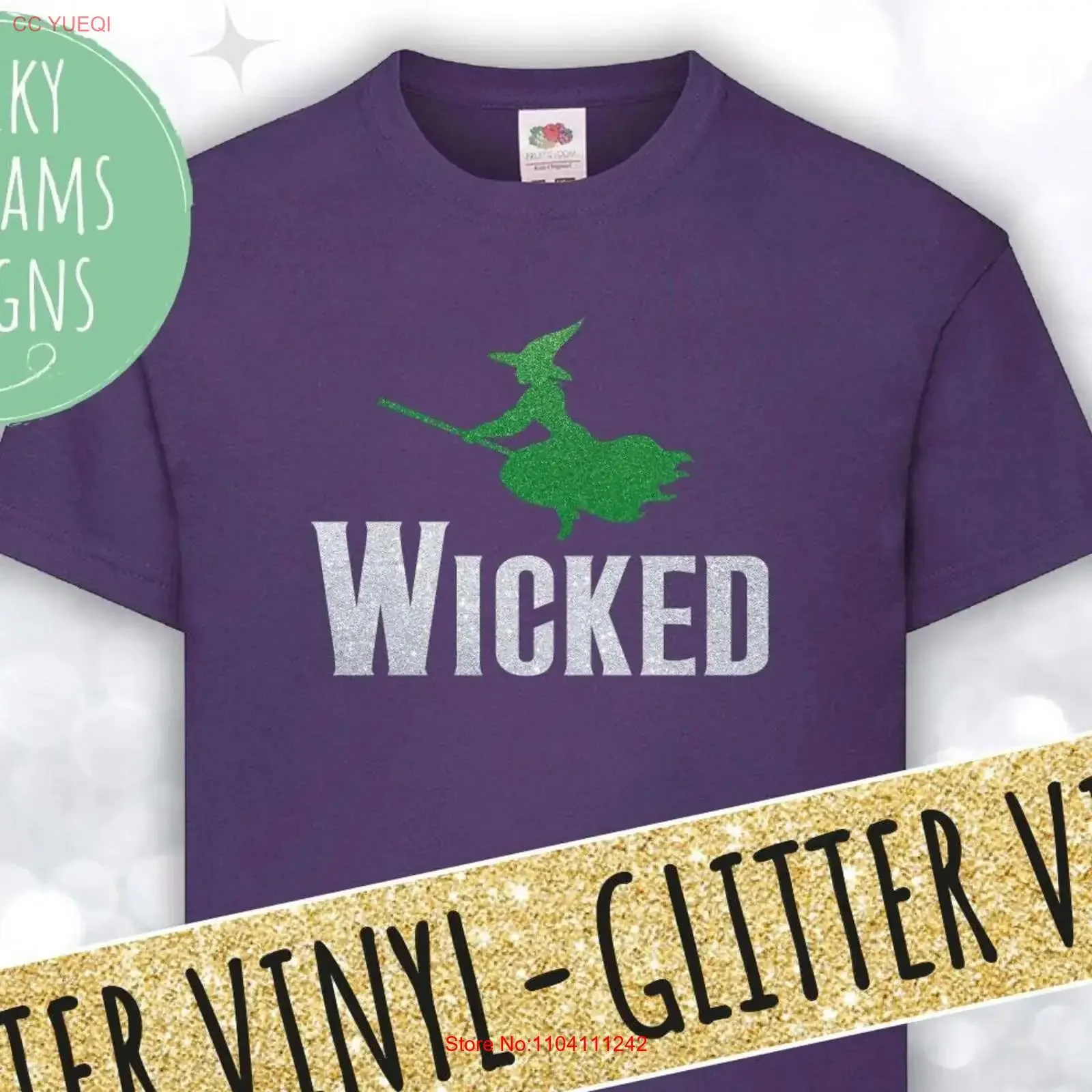 Wicked glitter t camisa teatro musical vintage lavado homme streetwear versátil confortável topo para uso diário macio unisex