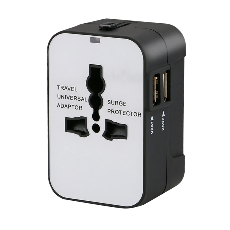 

International Power Adapter,Travel Power Plug, Adapter for USA,UK, Japan, China, EU, AUS with iPhone, Black