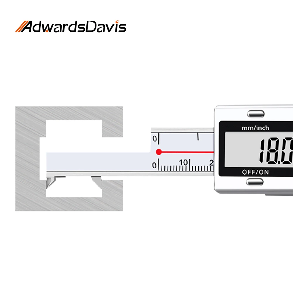 Metric Imperial High Precision Inner Groove Width Digital Display Caliper 150mm 300mm 4CR13 Stainless Steel Measuring Tools