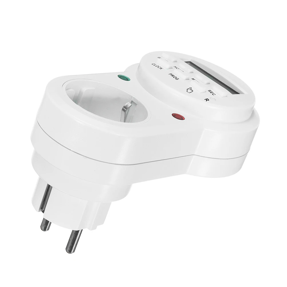 

Digital Programmable Timer Socket Plug Wall Saving Home Lights Heater Appliances Eu Plug White 8 On 1