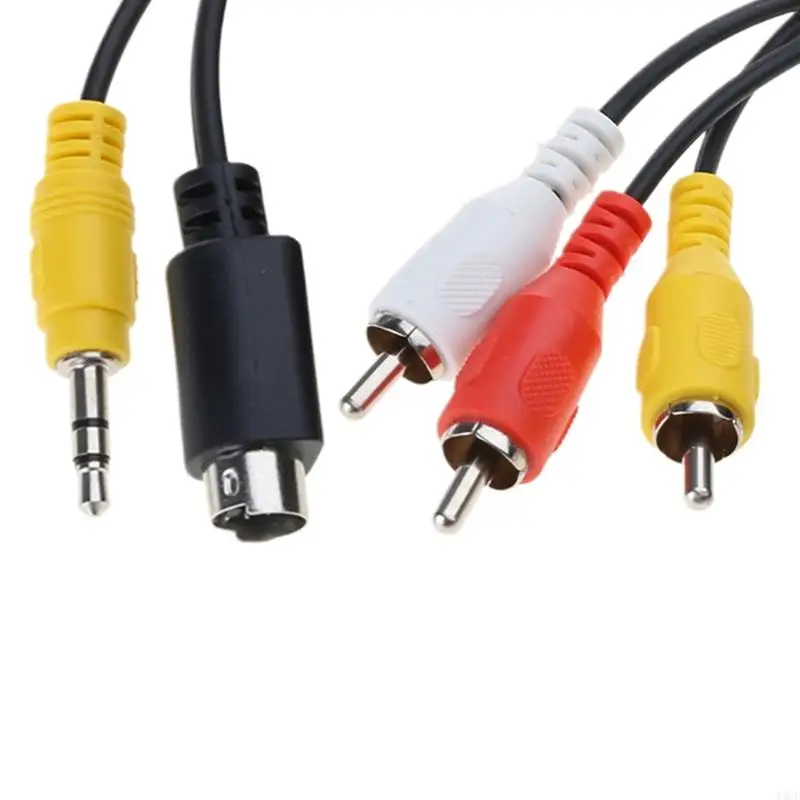 S-Video 4pin con cable compuesto 3.5 mm a 3RCA PC a Video 3.5 mm sonido