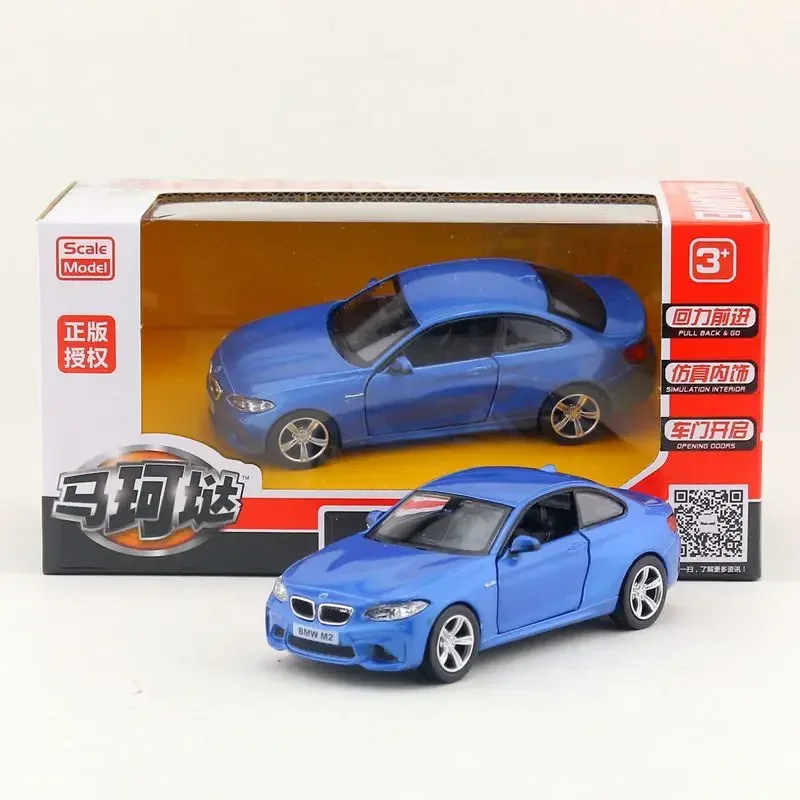 1:36 BMM M2 modelo de coche de juguete, aleación fundida a presión con neumáticos de goma extraíbles, modelos de vehículos para niños, regalos para niños, colecciones H6