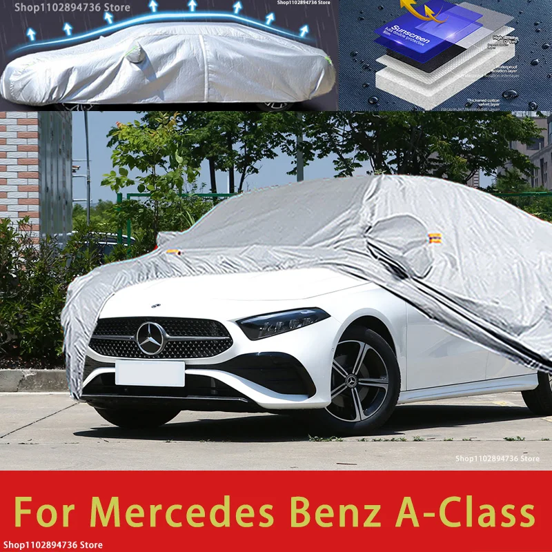 

For Mercedes Benz A Class Outdoor Protection Full Car Covers Snow Cover Sunshade Waterproof Dustproof Exterior Car accessories