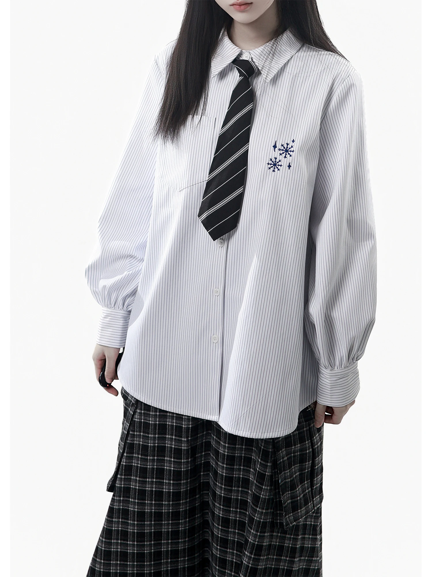 College Stil Süße Coole Mode Hose Sets Herbst Winter Neue Student Y2K Mit Kapuze Jacke Plaid Hosen Rock Langarm Shirt Set