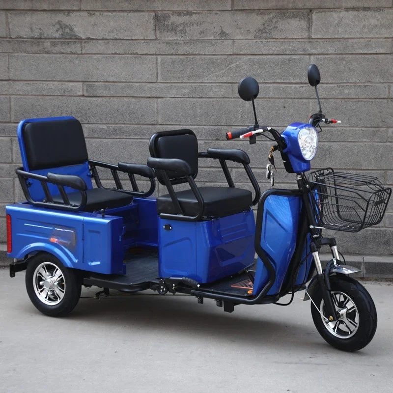 

3 wheel open type 48v 600w 3 passengers riding electric passenger tricycle