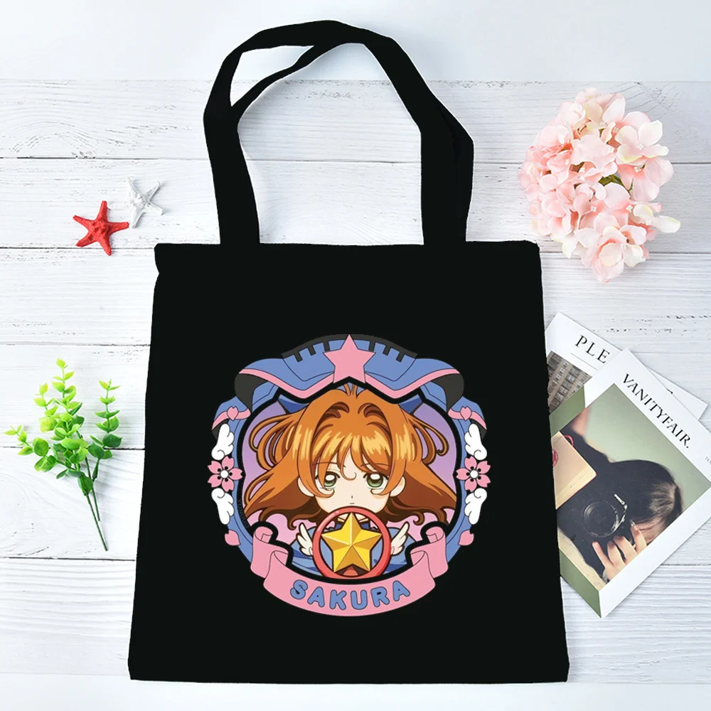 Sakura Vard Captor tote bag y2k shoulder  grocery torba na zakupy sac cabas woman