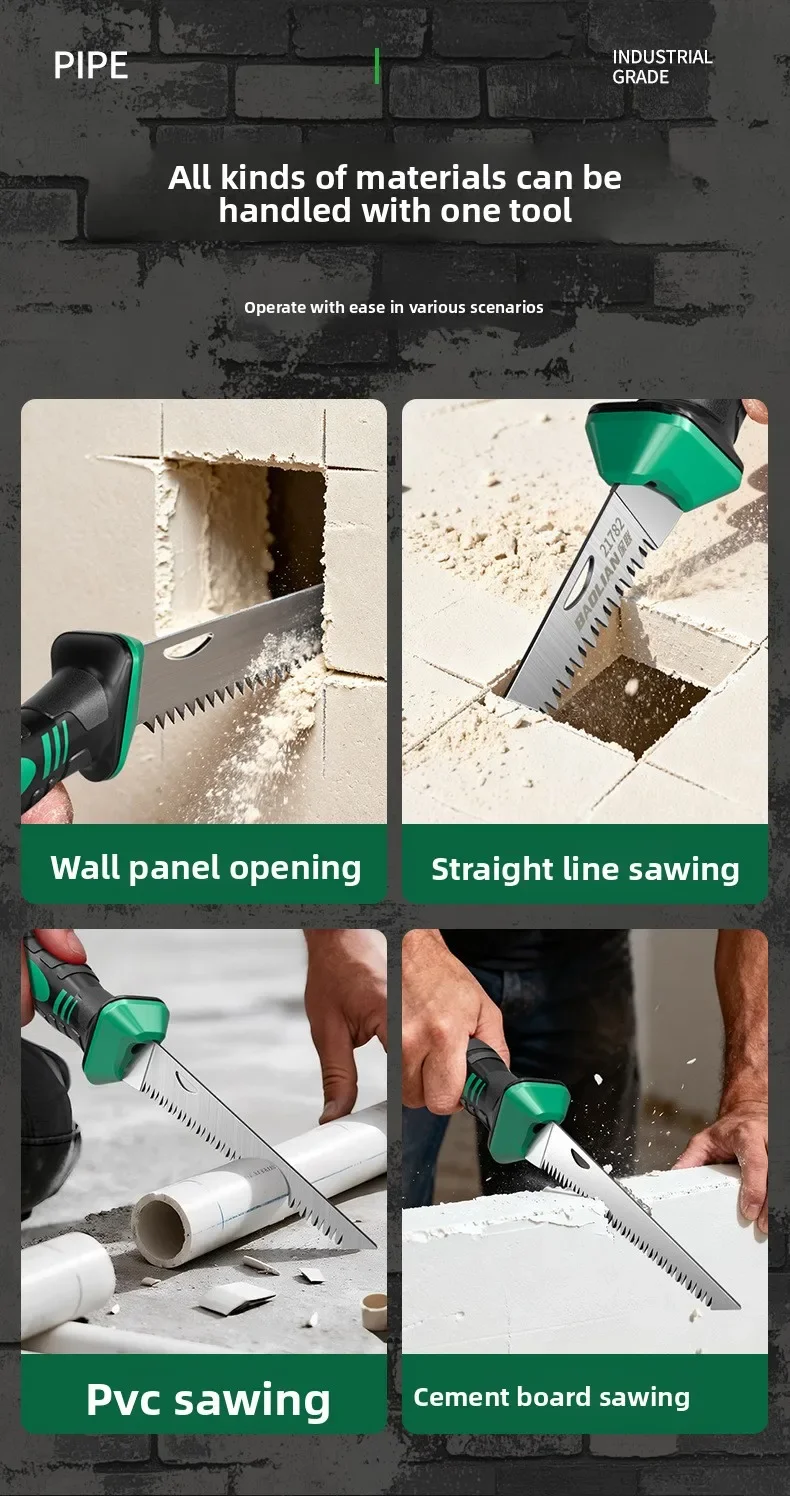 BAOLIAN Handheld Manuelle Säge Wand Panel Säge Haushalt Holzbearbeitung Säge Express Park Wald Garten Kunst Säge Gipskarton Säge – Detail 4