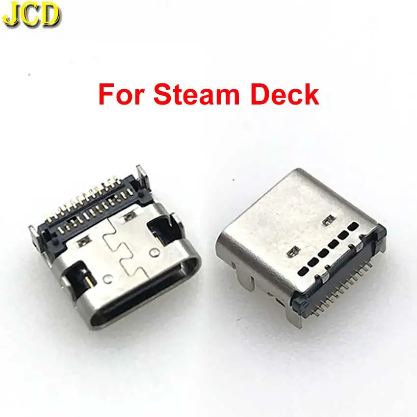 

JCD 1Piece Power Jack Female Socket For Steam Deck Type-C USB Charging Dock Charger Port Connector Replacement