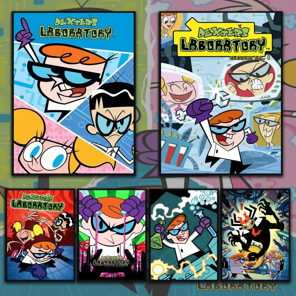 Anime D-Dexters Laboratory Poster Wall Art Prints for Bedroom Living Room Office Home Decoration Hanging Artwork Gift