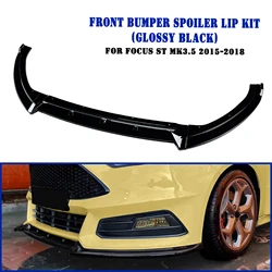 3PCS Front Spoiler Lip Lower Car Lower Splitter Blade For Ford Focus ST MK3.5 2015 2016 2017 2018
