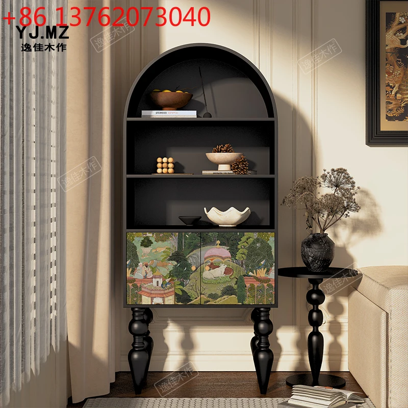 

Французский сад, книжный шкаф из цельного дерева, вход в гостиную, декоративный шкаф для хранения вещей