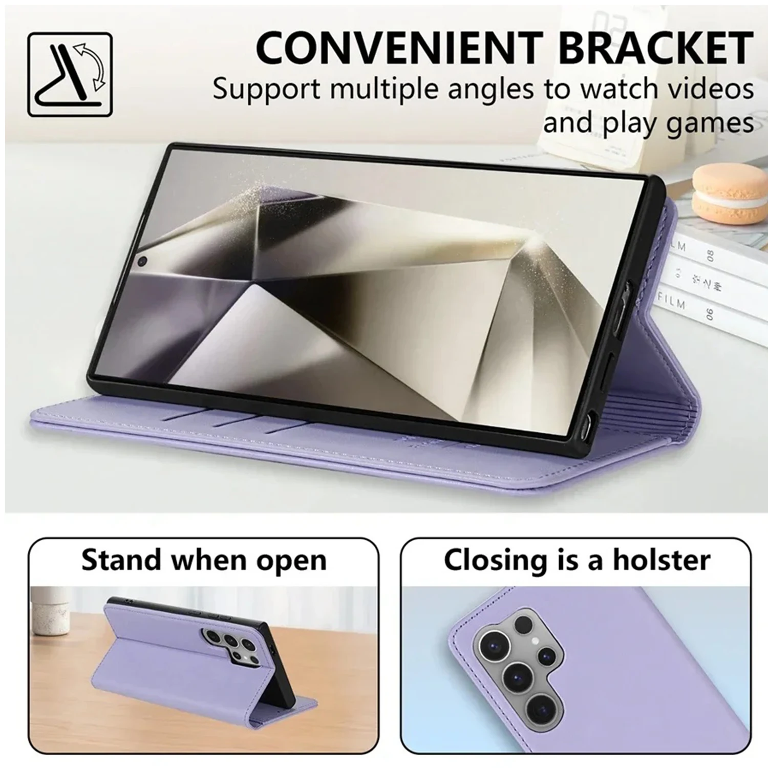 محفظة الهاتف الجلد قوية فتحة للبطاقات المغناطيسية حافظة جلدية قابلة للطي آيفون 16 برو ماكس 15 زائد 14 13 Mini 12 11 XS XR 8 7 SE 2 3 #3