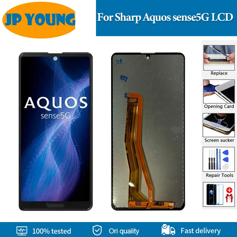 5.8 inches LCD For Sharp Aquos sense5G LCD Display SHG03 Touch Screen Digitizer Assembly For Sharp Aquos sense 5G LCD Replace