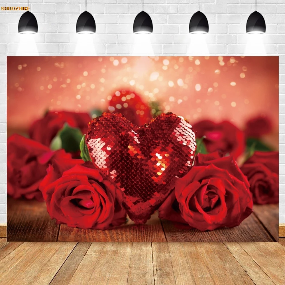 Corações vermelhas balões amor - Photography Backdrop Muslin avaliação e preço