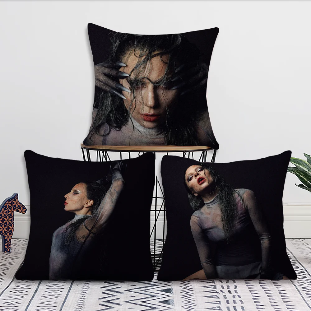 Hot Singer L-Lady G-Gaga Pillow Case Square Cushion Room Bedroom Headboard Sofa Living Backrest Cushion Car Accessor