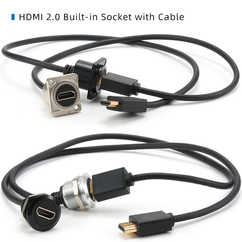 Kabel przedłużający HDMI 2.0 USB typu C o długości 0,5-2 m, złącze żeńskie do męskiego, adapter, przewody, do zastosowań w przemyśle motoryzacyjnym, samochodowym i motocyklowym. — zdjęcie produktu 6