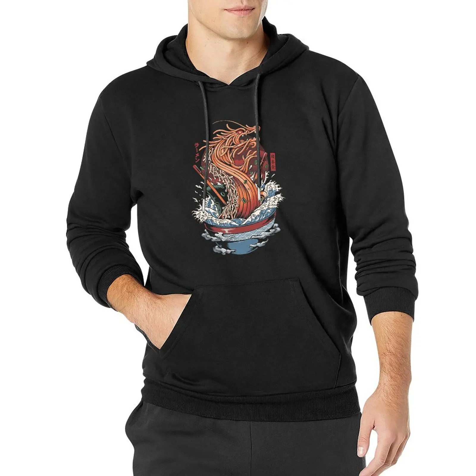 Ramen Dragon Pullover Hoodie hooded shirt men's autumn clothes pullover hoodies