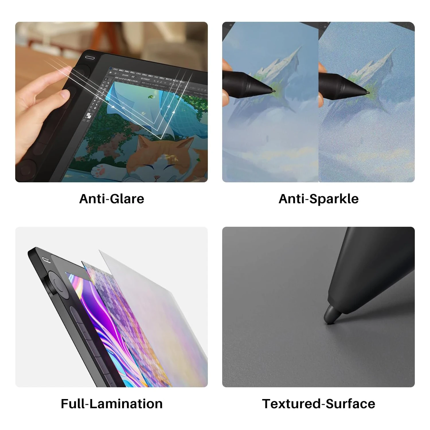 Huion Kamvas 16 (3) Tavoletta grafica Monitor 16k Livelli Pressione Pentech 4.0 Penna Disegno Display Schermo Qhd da 15,8 pollici 2,5k