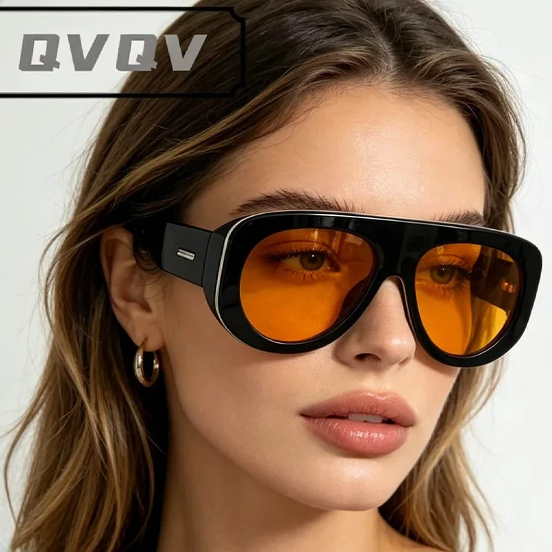 Metal Pilot Sunglasses for Women 2026 New Fashion Vintage Oversized Sun Glasses Ladies Retro Multi-Color Lens Driving Shades
