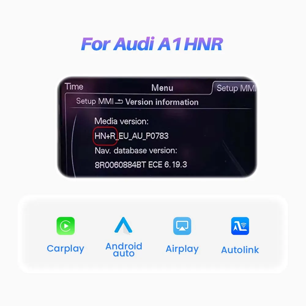 BONROAD Draadloze CarPlay Android Auto Interface Module Voor Audi A1 Q3 2013-2018 RMC HNR met Mirror Link AirPlay Bluetooth GP