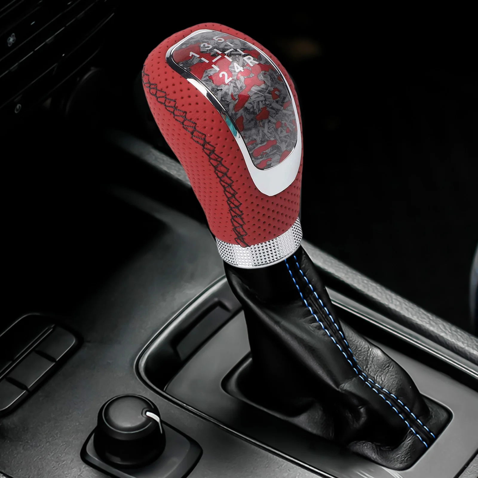 

Автомобильная ручка переключения передач, 5-скоростная ручка переключения передач, более гладкая замена передач, подходит для различных моделей, многоразмерный адаптер, обновление салона автомобиля