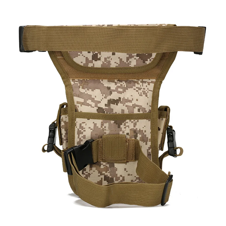 Outdoor multifunctional leg bag training leg bag training waist bag military fan cycling leg hanging bag waterproof camouflage b