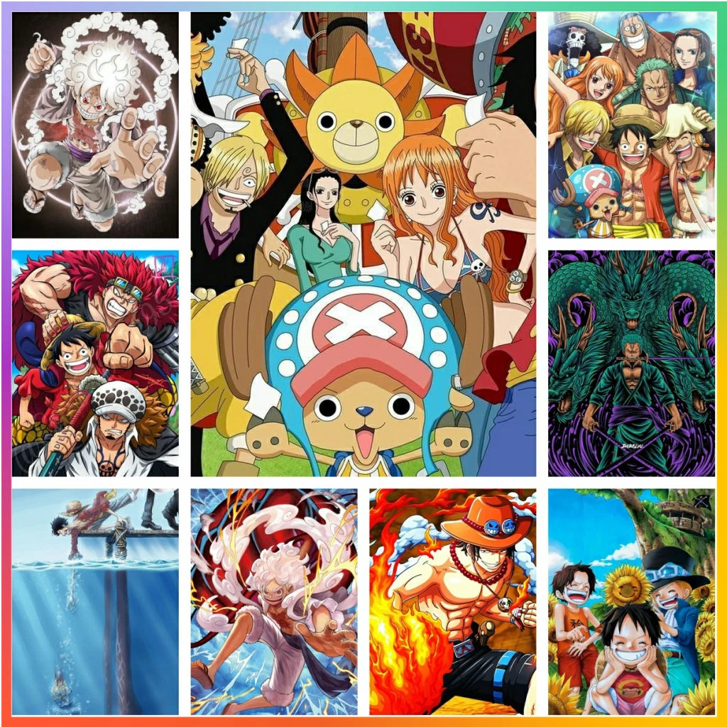 One Piece Luffy Japan Cartoon Diamond Painting Cross Stitch Mosaic Embroidery Puzzle Drawing Home Decor 5D DIY Art New Kids