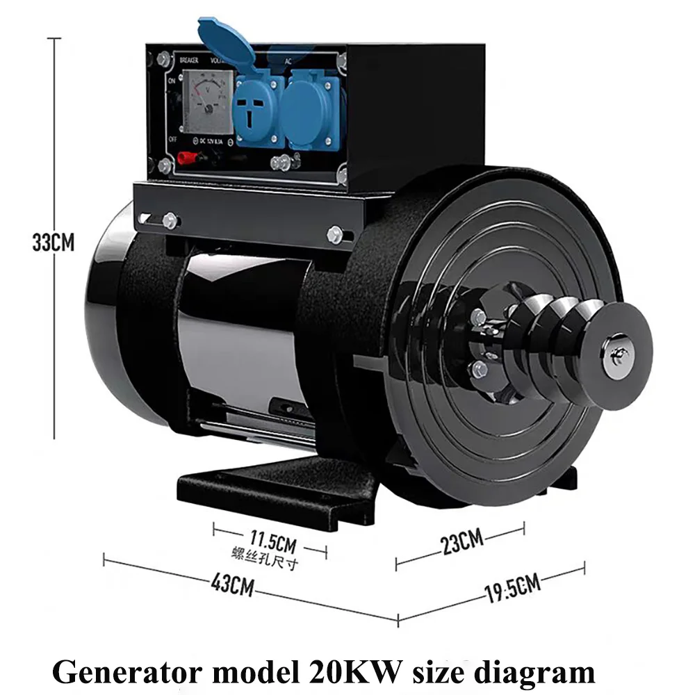 

Selling10KW 20KW permanent magnet generator with voltage regulator circuit breaker 220V 380V dual voltage household alternator