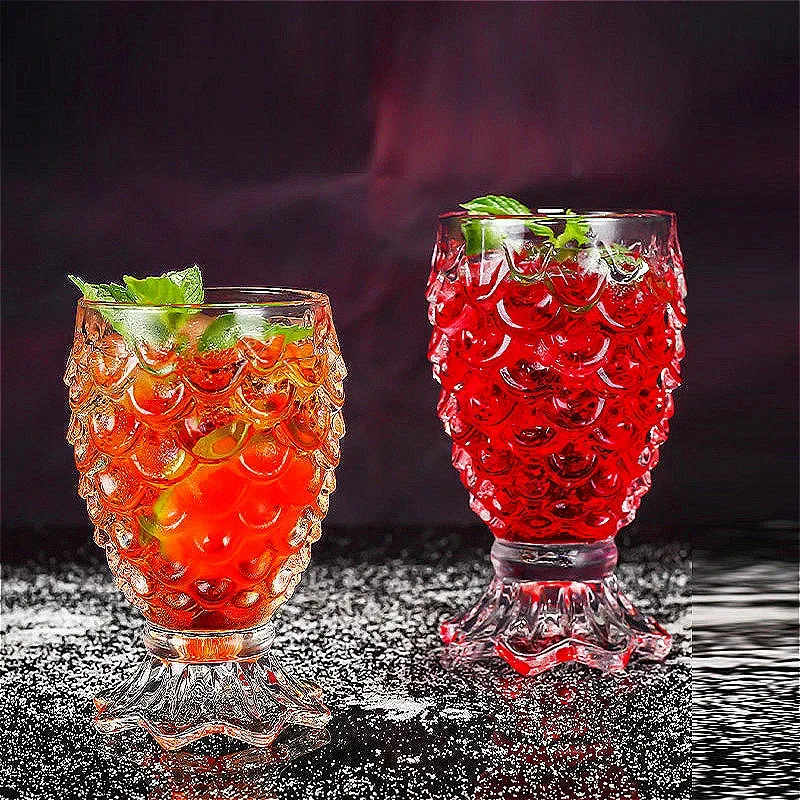 

TOPLIVING 30ml/180ml/235ml Mermaid Shaped Wine Glass Creative Fish Tail Glass Cup Personalized Cocktail Glass Bar Mojito Sweet W