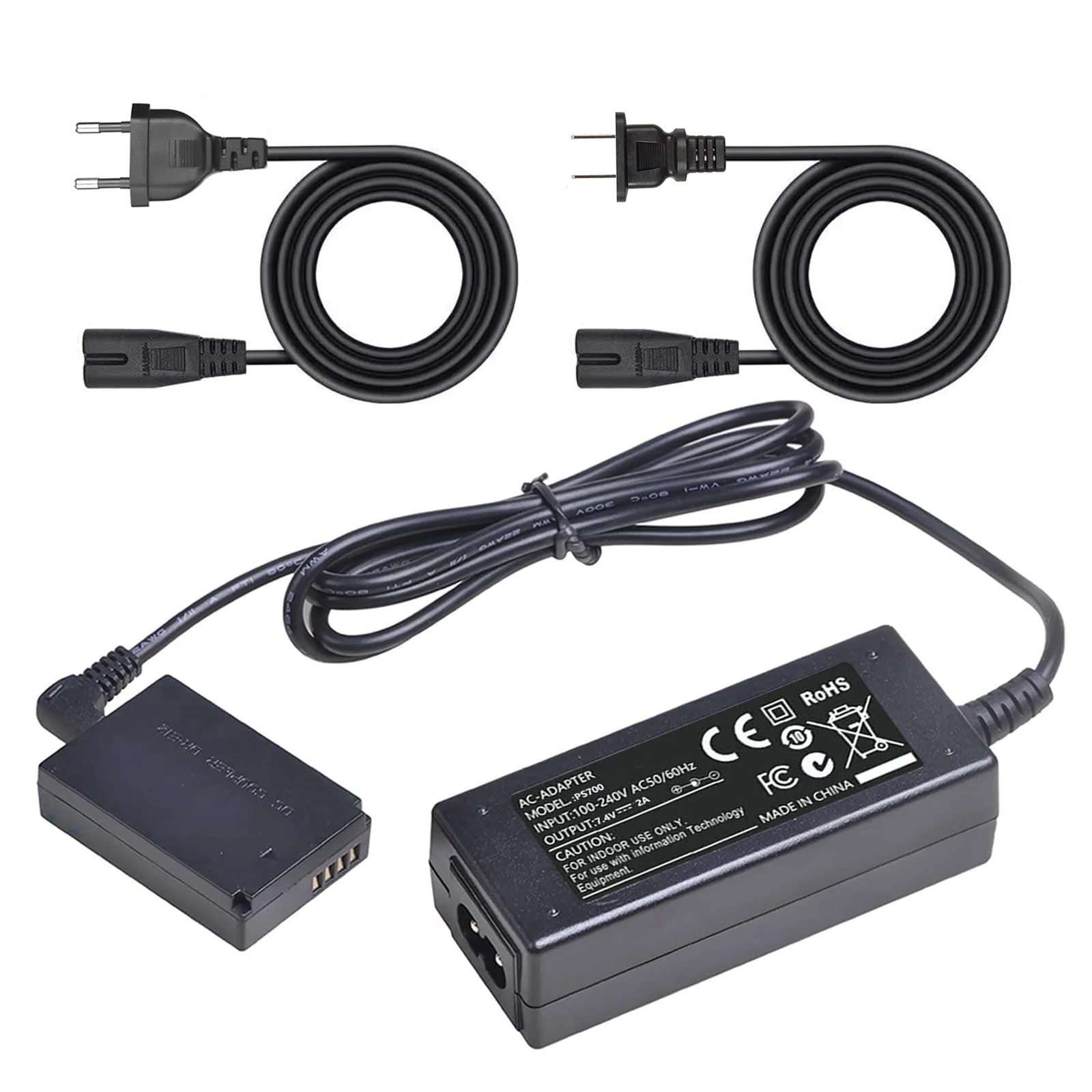 LP-E12 LPE12 ACK-E12 DR-E12 Dummy Battery Power Supply Adapter for Canon EOS M M2 M10 M50 M100 M200, Kiss M, Kiss M2 Cameras