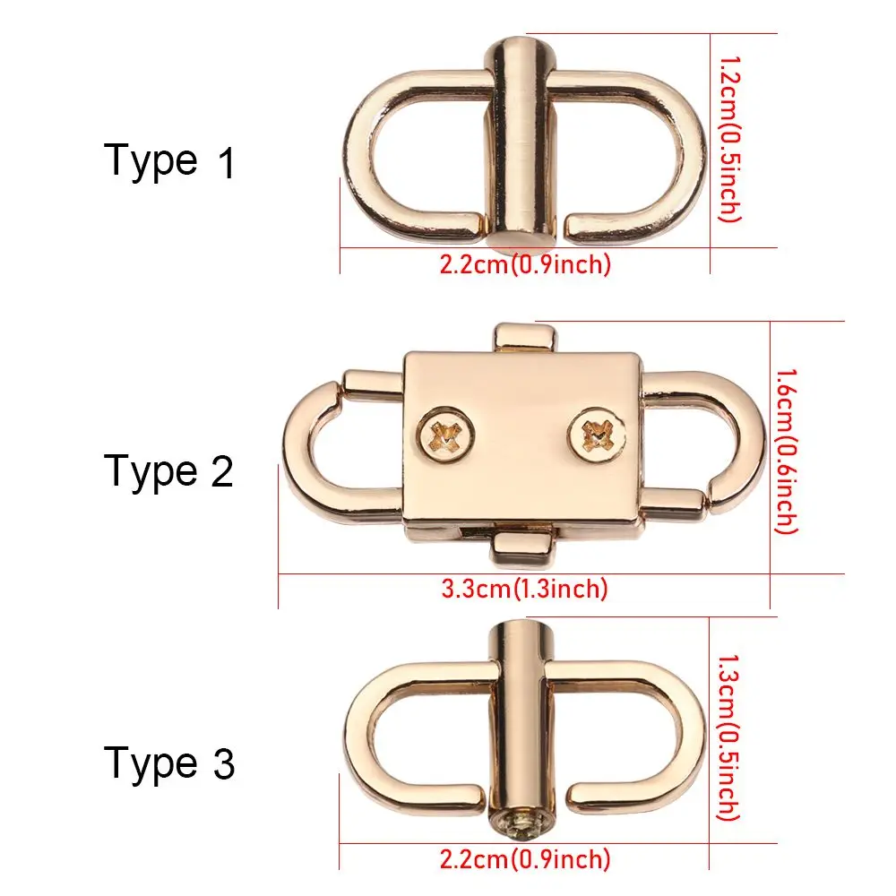 Adjustable Metal Buckle Clip Handbag Chain Strap Length Shorten Bag Accessories