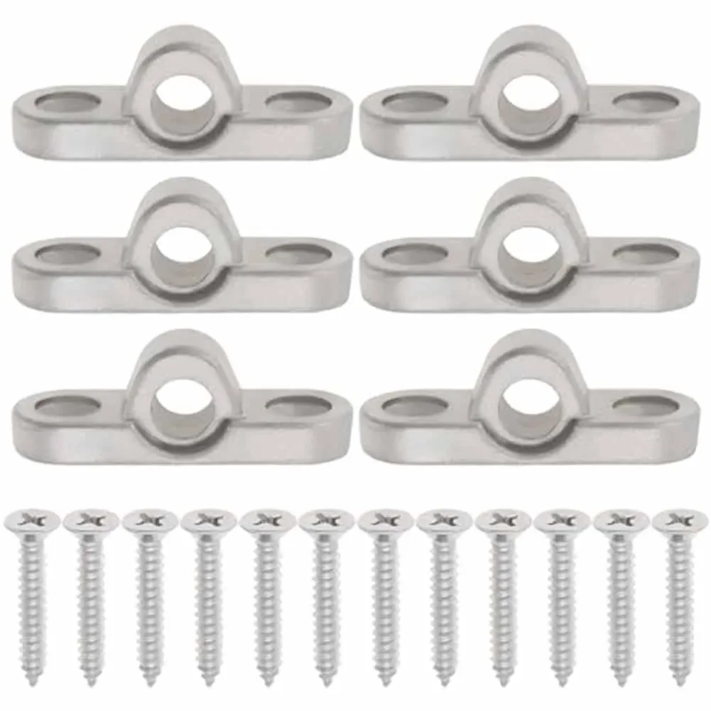 6pcs Stainless Steel Awning Eyelets Wall Eyelets For Caravan Motorhome Tent New 44mm X 15mm Tent Sunshade Eyelet Buckle