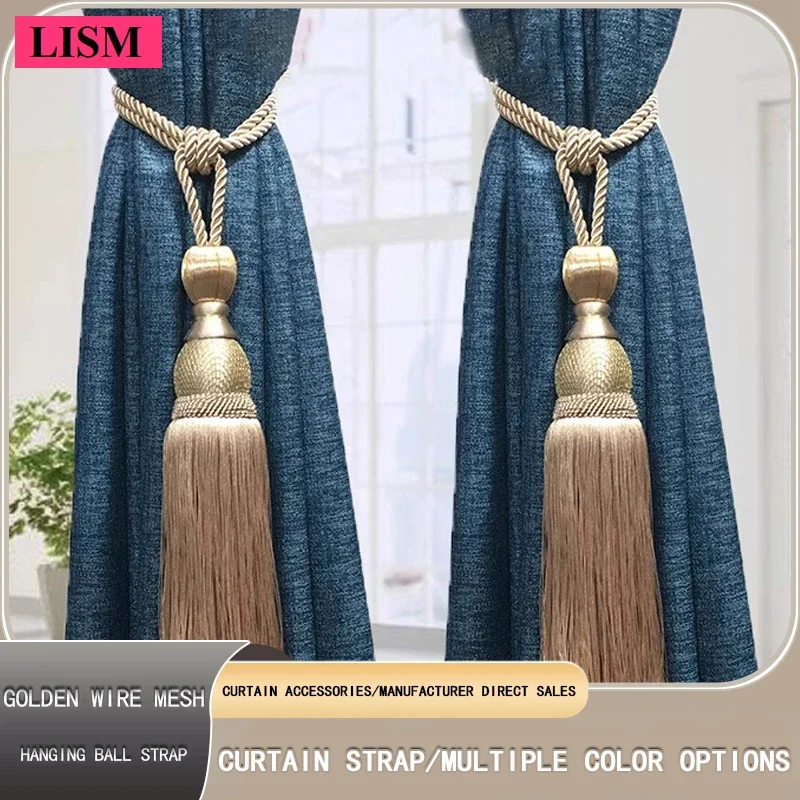 

A pair Hanging Ball Curtain Hooks Tiebacks for Home Decor Multipurpose Pendant 2Pcs Tieback Curtain Straps Tassels Accessories