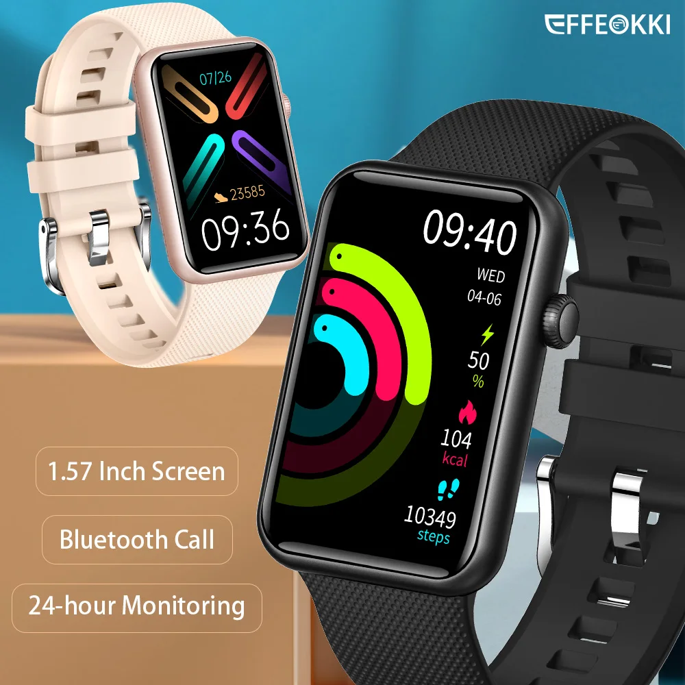 

EFFEOKKI Fitness Bracelet Sport Smart Band Pro Men Women BT Call 1.57" Smart Watch Health Monitoring IP67 Waterproof for Xiaomi