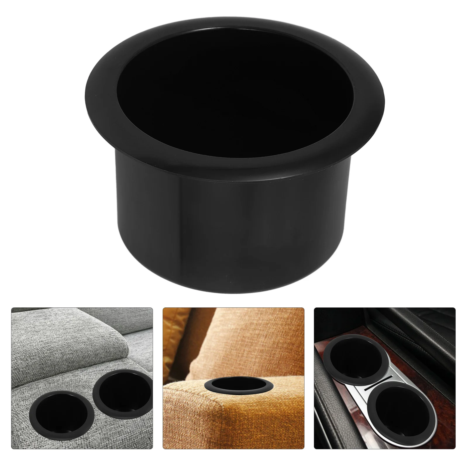 Boat Cup Holder Replacement Sofa Car Drink Can Plastic Accessory Armrest Insert Black Drain