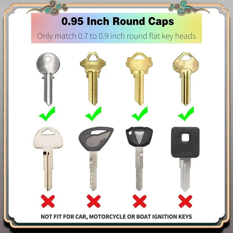 Durable 80 Pieces Key Color Covers Key Caps Tags Covers Set Key Identifier Rings Key Toppers For Keys Organization House Key