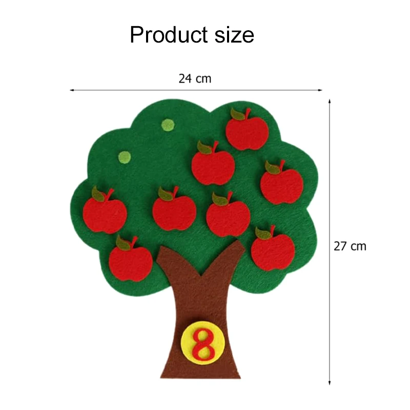 Felt Kit Fruit Tree Felt Non-woven Handmade DIY Pairing Apple Tree School Classroom Rewards Teaching Incentive Supplies Gift TMZ