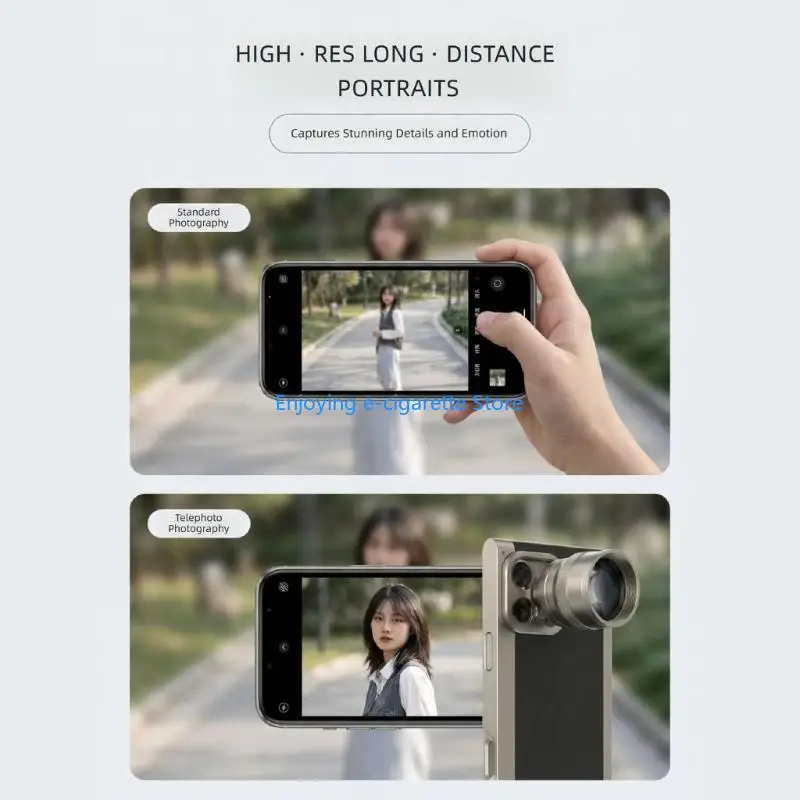 Glass Telephoto Lens Thread Mount for Smartphone Travel and Portrait Framing Y4QF