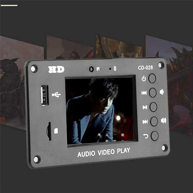 AK51-Portable HD Car Lossless Full Format Mp5 Bluetooth Schermo TFT da 2,8 pollici Modulo audio FM