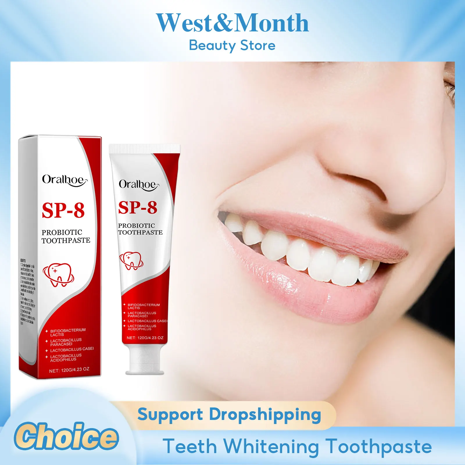 

Oralhoe Sp-8 Probiotic Toothpaste Remove Plaque Stains Deep Clean Brightening Tooth Fresh Breath Dental Oral Hygiene Health Care