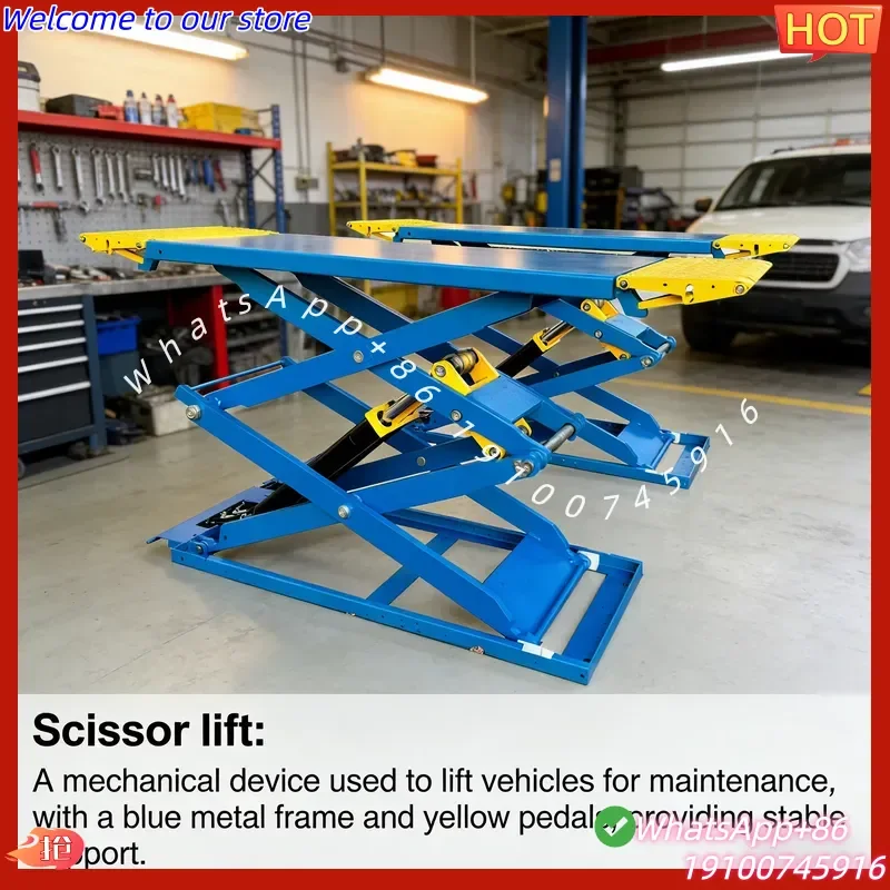 CE Certificate Heavy Ultra Thin Small Scissor Mobile Car Repair With 3.5 Ton Capacity for Auto Maintenance and Repair