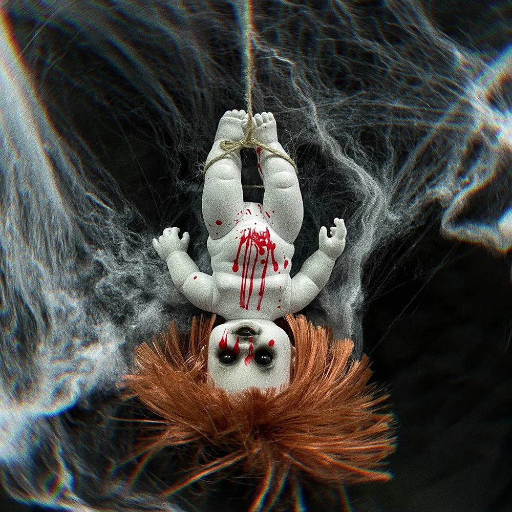 Muñeca colgante de bebé fantasma de terror, Bar de Halloween, patio fantasma, utilería, Festival, Feliz Día de Halloween, decoración 2024