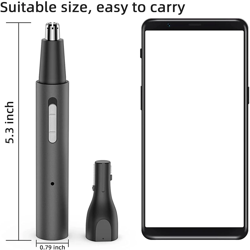 Recortador de pelo de nariz eléctrico para hombres y mujeres, recortador de pelo de nariz recargable por USB, resistente al agua IPX7