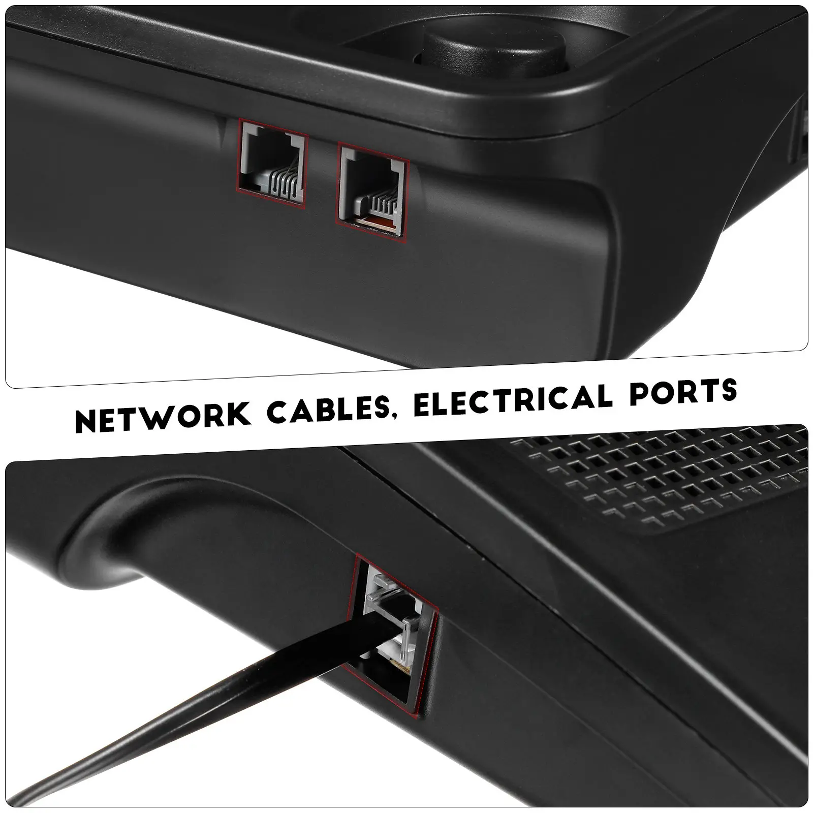 Caller ID Corded Phone with Large Display Desktop Office Stable Signal Call Rejection Forwarding Function Classic Design