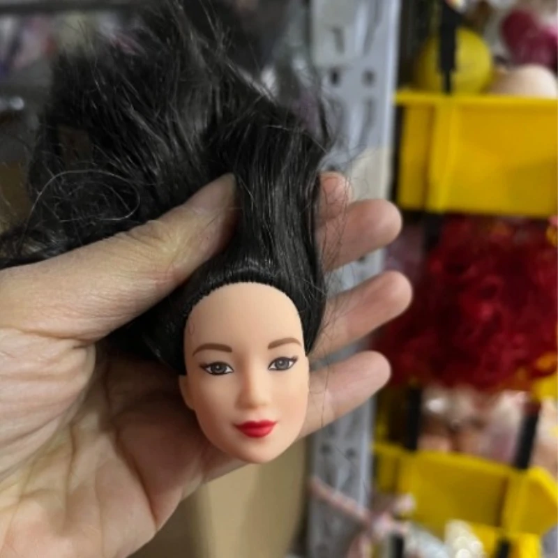 [Productos de segunda mão] Cabeça de pele escura para boneca de 30 cm 1/6 acessórios de boneca feminina brinquedo de vestir