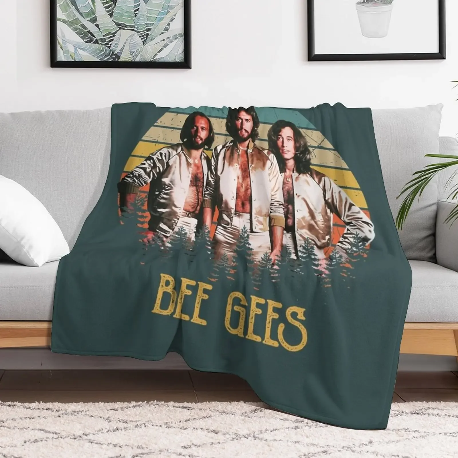 Vintage Live Andy Bee Gees Band 80s Gift Men Women Throw Blanket Blankets For Bed Blankets Sofas Of Decoration Blankets