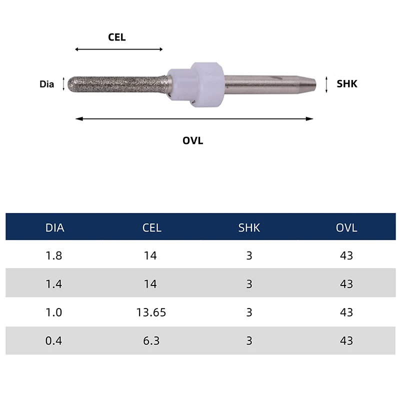 UCHEER 1 pz/set Amann Girrbach/Cerec MCXL fresa per vetroceramica/disilicato al litio/smeriglio ceramico ibrido