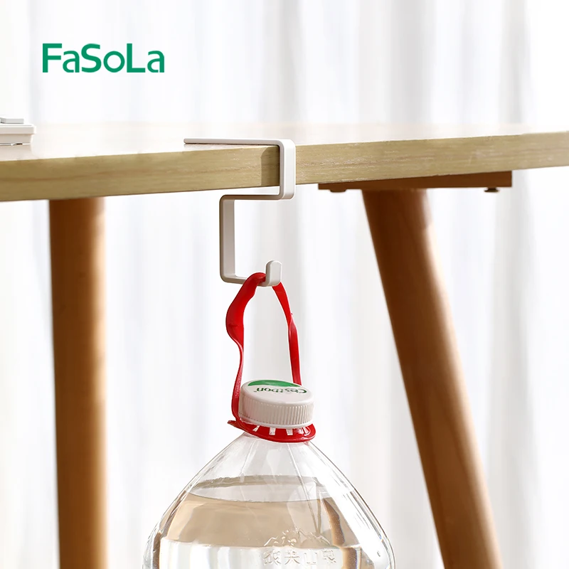 FaSoLa Bag Hanger Punch-free Table Side Hook Desk Edge Hooks Desk Hanger Non-Stick Backpack Storage Schoolbag Hook Holder