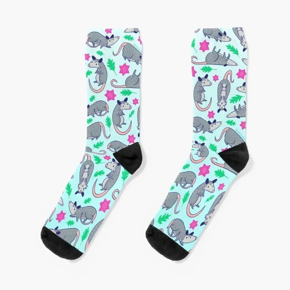 Opossum Pattern Socks cycling loose gym hiphop Socks Male Women's